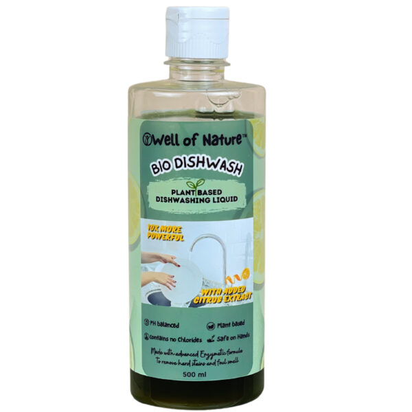 Well of Nature Bio Dishwash Liquid – Eco-friendly dishwashing solution made from advance enzymatic plant-based ingredients