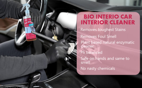 Well of Nature Bio Car Interior Cleaner – pH Balanced, Plant-Based Formula that is Safe on Hands and Effective for Stain Removal.