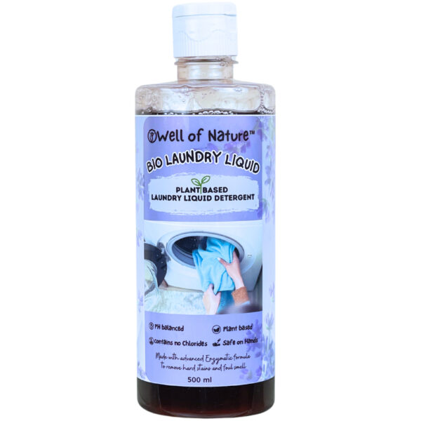 Well of Nature Bio Laundry Liquid – Eco-Friendly, Bio Enzyme-Based Natural Laundry Detergent for Powerful Stain Removal and Gentle Fabric Care